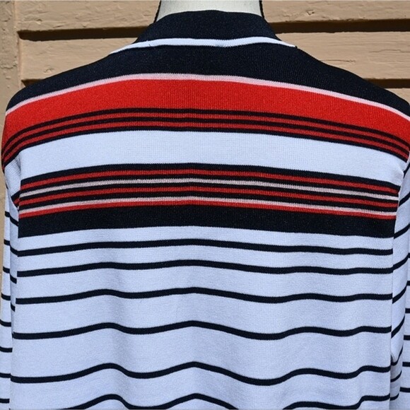 CJ Banks Multicolor Stripes Open Front Cardigan Sweater Women's Plus Size 1X - Picture 9 of 12